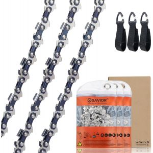 POPU-Lot De 3 Chaîne De Tronçonneuses Faible Rebond 3/8""Lp 1.1 Mm 52 Maillons 35 Cm Compatible Avec Makita Duc353,Bosch Ake 35S,Ein-Hell,Husqvarna,Oregon Et Autres - Neuf