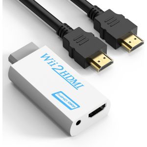 Adaptateur Wii Vers Hdmi, Câble De 1,5M, Résolution 1080/720, Sortie Audio 3,5Mm, Plug And Play Pour Tv Modernes (Blanc)[Z748] - Neuf