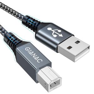 Câble Imprimante USB 2.0 [3M], Câble USB B vers USB A 2.0, Câble USB Type A Mâle vers Type B Mâle Compatible avec HP, Canon, Lexmark, Brother, Hero, Dell, Samsung, Fax etc - Neuf