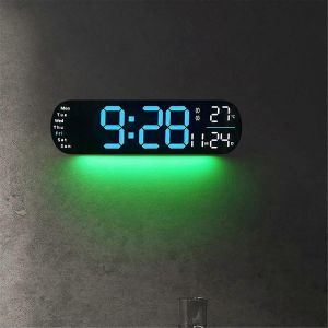 R¿¿veil num¿¿rique LCD avec alarme,temp¿¿rature et humidit¿¿ Clock-B - Neuf