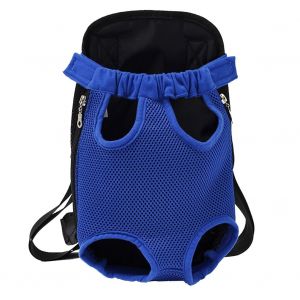 Hjlian Sac De Transport Portable Pour Animaux De Compagnie, Chat, Chien, Sac A Dos Respirant A L'avant, Sac De Voyage Avec Jambes Vers L'exterieur (Bleu-S) - Neuf