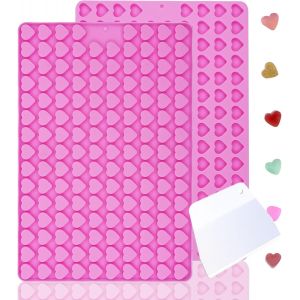 AYUHR-Cuisson Silicone Moule Nourriture Chien Mini Cardioïde 2 Pièces,Silicone Moule pour Biscuits et friandises pour chien¿Chocolat¿Bonbons - Neuf