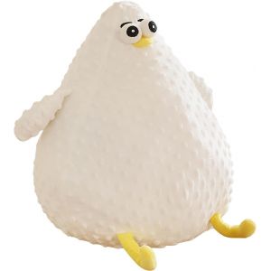 Peluche en forme de mouette, adorable poulet en peluche, dessin animé (25 cm/9,8 po) - Neuf