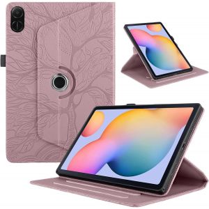 Naeryut-Coque Pour Honor Pad X8a 11"" 2024/ Honor Pad X9 11"" 2024 Tablette Étuis Pu Cuir 360°Rotatif Multi-Angle Stand Flip Protection Housse Pour Honor Pad X8a Coque,Rose Gold Arbres - Neuf