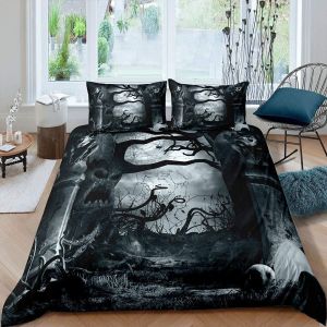 Housse De Couette Homewish Motif Léopard Abstrait Pour Garçons Et Filles, Ensemble De Literie Imprimé Léopard Violet, Noir Et Blanc, Housse De Couette Et 2 Taies D'oreill - Neuf