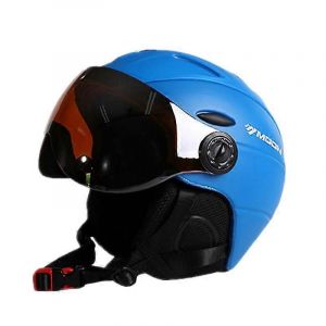 Hommes Femmes Casque De Ski In-Mold Sports D'hiver Casques De Ski Ski Snowboard Avec Masque De Lunettes-Bleu - Mousse Noire-Xl61-64cm - Neuf