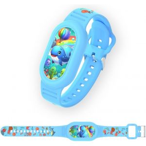 LETNERNY-Bracelet Mignon Pour Galaxy Smarttag 2, Support De Bracelet En Silicone De Dessin Anim&eacute; Compatible Avec Samsung Smart Tag 2 &Eacute;tui &Eacute;tanche Pour Enfants Et Personnes &Acirc;g&eacute;es (Baleine) - Neuf