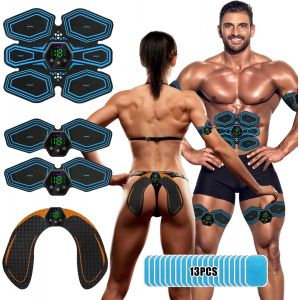 Mevronisshop-Electrostimulateur Musculaire, Ceinture Abdominale Electrostimulation,6 Modes Et 19 Intensit&eacute;s, Ceinture Musculation Electrostimulation Pour Abdos/Bras/Jambes/Fesses,Homme Femme - Neuf
