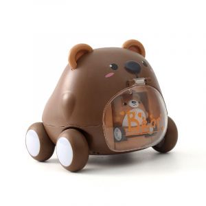 Jouets &Eacute;ducatifs Montessori en Forme d'Animaux, Voiture Inertielle en ABS pour Enfants de 1 &agrave; 4 Ans, Tigre, Ours, Chien, Id&eacute;e Cadeau Ludique et P&eacute;dagogique - Neuf