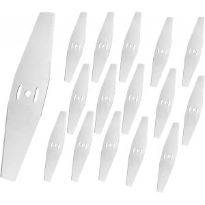 16 Lames de Tondeuse électrique: 15cm Lames de Débroussailleuse Acier au carbone,Lames de Tondeuse à Gazon électrique,Lames de Tondeuse électrique Compatible,Accessoires Tondeuse électrique - Neuf