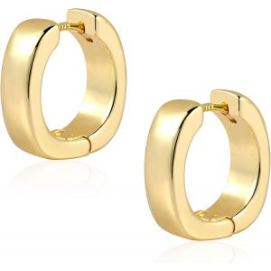 Kal-Boucles D'oreilles En Argent 925 Femmes, Petites Boucles D'oreilles Créoles Hypoallergéniques Mini Boucles D'oreilles Épaisses Petites Boucles D'oreilles Huggie Petites Larges Créoles - Neuf