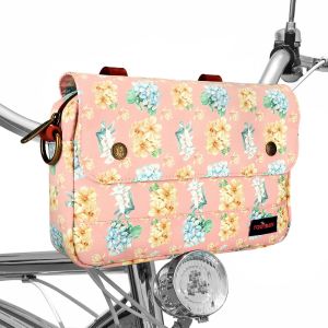 Sacoche de vélo en Toile imperméable Motif Fleurs.[S83] - Neuf