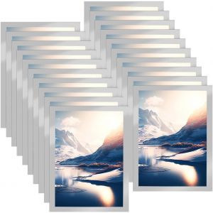 10pcs Cadre Magn&eacute;tique Auto-adh&eacute;sif, Informations sur le Cadre Noir, Affichage &Eacute;tanche, Couvertures pour Signe, Licence, Photos, Document, Murs et Fen&ecirc;tres, Fermeture Magn&eacute;tique - Neuf