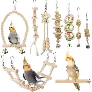 Jouets Pour Oiseaux - Accessoires Pour Cage &Agrave; Oiseaux - Balan&ccedil;oire &Agrave; M&acirc;cher - Hamac &Agrave; Suspendre - Hamac D'escalade Pour Perruche,Conure,Calopsitte,Myna,Ins&eacute;parable,Pinsons,Perroquet - Neuf