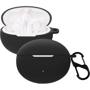 Coque pour Huawei Freebuds 5i, Housse Protection en Silicone avec Mousqueton, Ultra Mince Antichoc Couverture Compl&egrave;te Protection &Eacute;tui Protecteur pour Huawei Freebuds 5i, Noir - Neuf