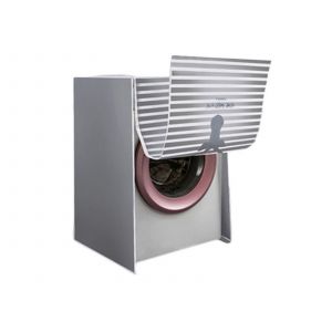Housse anti-poussi&egrave;re grise imperm&eacute;able en PEVA pour machine &agrave; laver &agrave; chargement frontal, 60 x 65 x 85 cm - Neuf