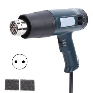 XYONG Pistolet a air chaud professionnel a temperature reglable GJ-3A 1600 W, outil industriel, prise 220 V EU - Neuf