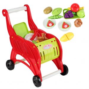 Mini Chariot De Courses Pour Enfants, Jeu De Role, Jouet En Plastique, Fruits, Nourriture, Cadeau - Neuf