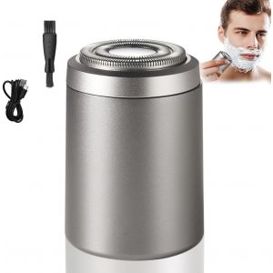 Mdy-Mini Rasoir Électrique Pour Hommes, Rasoir Portable Easy Trim, Usb Rechargeable Sans Fil, Ipx7 Rasoir Rotatif Étanche, 2 En 1 Rasoir Pour Hommes - Neuf