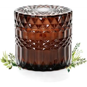 Grande bougie parfumée à la lavande et à l'eucalyptus et à la verveine - Bougie d'aromathérapie durable - Cire de soja naturelle - Cadeau pour homme, père, décoration d'intérieur - Neuf