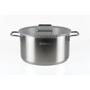 Subzonal-Casserole En Acier Inoxydable De 28 Cm De Diam&egrave;tre Adapt&eacute; Pour Cuisini&egrave;re &Agrave; Induction En Vitroc&eacute;ramique Gaz &Eacute;lectrique Et Four - Couvercle Avec Bord En Silicone - Fond Full Induction 5 - Neuf