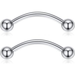 Nbgcm-Lot De 2 Anneaux À Tétons En Titane G23 - Filetage Intérieur - Pour Femmes Et Filles - 6/8/10/12/14/16/20 Mm - Neuf