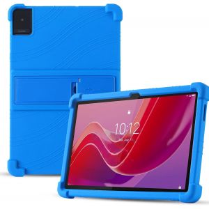 TRAHOO-Coque pour Lenovo Tab M11, &Eacute;tui de Protection en Silicone Antichoc avec Coins Renforc&eacute;s, Fonction Support Souple Silicone Bumper Housse - Bleu - Neuf
