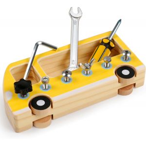 ChenQuanSarl-Jouet Montessori &Agrave; Partir De 3 Ans, Planche &Agrave; Visser Montessori En Bois, Jouet &Eacute;ducatif, Jouet Montessori &Agrave; Partir De 3 Ans, Jouet De Motricit&eacute; Pour Enfants, Maternelle - Neuf