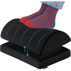 Ulteronixshop-Repose-pieds Bureau, repose pieds ergonomique avec hauteur r&eacute;glable, Coussin repose pieds, Mousse antid&eacute;rapante maille respirante Convient pour le bureau, les voyages et le confort &agrave; la - Neuf