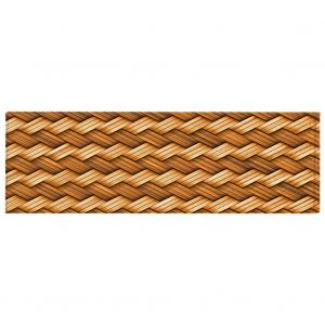 HJLIAN Tapis de porte antiderapant et absorbant en bambou tisse pour salle de bain (60 x 180 cm) - Neuf