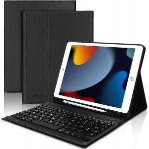 Chenquansarl-Clavier Ipad 9eme Generation,Coque Clavier Pour 10.2""9eme/8eme/7eme Génération 2021/2020/2019,Ipad Air 3,Azerty Clavier Bluetooth Avec Fente Pour Stylo,Noir - Neuf