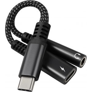 Adaptateur Usb C Jack 3.5Mm Avec Charge Rapide Pd 60W, Convertisseur Type C Audio Hifi Dac, Adaptateur 2En1 Usb C Vers Casque Et Chargeur 3.5Mm, Prise Type C Vers Aux 2 En 1 Universel[Z3787] - Neuf