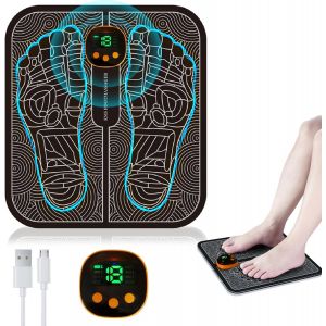 Ems Appareil De Massage &Eacute;lectrique Pour Les Pieds, Masseur De Pieds &Eacute;lectrique, 8 Modes, 19 Fr&eacute;quences R&eacute;glables, Tapis De Massage Intelligent Des Pieds, Portable Rechargeable Par Usb - Neuf