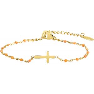 Eryi-Bracelet De Croix Pour Femmes, Bracelet Religieux Réglable En Acier Inoxydable Bracelet De Communion Pour Bijoux De Couple Cadeaux De Confirmation Bracelets De Mode - Neuf