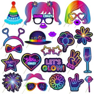 Checarzhn--No1-25 Pièces Accessoires Photobooth Anniversaire, Accessoires De Photobooth De Fête, Variété De Styles, Pour Mariages, Fête De Noël, Anniversaires - Neuf