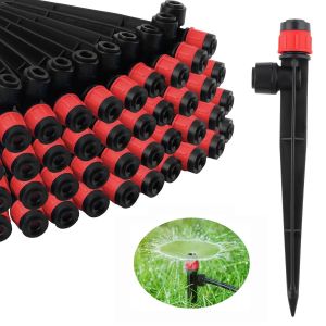 Goutteurs d'eau D'irrigation, Émetteurs Goutte à Goutte Réglables Irrigation Goutte à Goutte à Micro-débit Système D'arrosage à 360 Degrés pour Tube 4mm/7mm (Vortex-100P, Vert) - Neuf