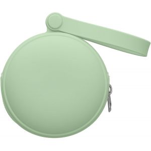 LORANKA-Housse Compatible avec in-Ear Headphones Coque &eacute;couteurs sans Fil - Pochette avec Fermeture &eacute;clair et Sangle Poignet 8 x 8 cm - Vert Pastel - Neuf
