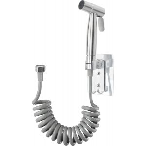 Kit Douchette WC Bidet de Toilette Pulvérisateur de bidet à main Pulvérisateur de Toilette pour Bidet avec Tuyau ABS de 40-200 cm,Crochets sans Perçage pour Salle de Bain - Neuf