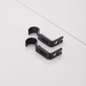 Noir Reglable De Rod De Rideau Support Mural, Pack De 2, De Nickel, De S'epaissir, Vintage Superieur Unique Support De Montage, De Rome, De Rod De Rideau Titulaire, Couleur Solide, Moderne, Puissant - Neuf
