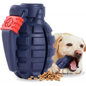Jouet Chien,Jouet Pour Chien Indestructible,Durables Caoutchouc Jouets &Agrave; M&acirc;cher Interactif,Non Toxiques Et R&eacute;sistants,Pour Gros Et Moyens Chiens,Bleu Marine - Neuf