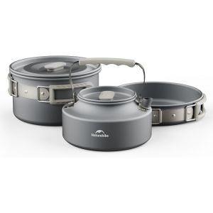 Jgd-2-4 & 4-7 Personnes Kit De Batterie De Cuisine De Camping Pour &Eacute;quipement De Sac &Agrave; Dos - R&eacute;chaud De Camping Portable Et R&eacute;chaud De Sac &Agrave; Dos Compatible - Accessoires De Camping - Neuf