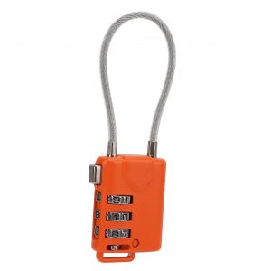 Cadenas a bagages orange a combinaison reinitialisable avec mot de passe a 3 chiffres approuve par la TSA pour les voyages - Neuf