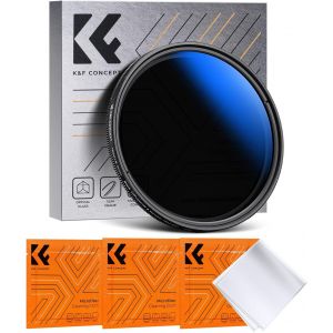 Filtre 67mm ND2-400 Variable et Black Diffusion 1/4 2 en 1 et 3 Chiffon de Nettoyage pour Objectif Appareil Photo K Série - Neuf