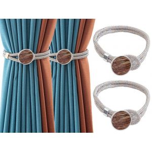 1 paire d'embrasses de rideaux - Embrasses en corde de caf&eacute; pour rideaux de fen&ecirc;tre - Neuf