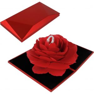 Mevronisshop-Bo&icirc;te &Agrave; Bagues Boite &Agrave; Bijoux De Rangement Ecrin Bague Fiancaille Bijoux Pour Bagues Pendentif &Eacute;crin Pour Mariage, Fian&ccedil;ailles Et Saint-Valentin - Neuf