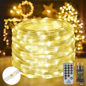 TRAHOO-Guirlande Lumineuse de Noel, 30M 300 LEDs Guirlandes Lumineuses Int&eacute;rieure Exterieure, IP67 &Eacute;tanche, 8 Modes Guirlande LED pour Noel D&eacute;coration Chambre Jardin Anniversaire Mariage - Neuf