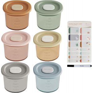 Petit Pot Conservation B&eacute;b&eacute; Silicone, Lot De 6 Pot Bebe Repas, Pot Bebe Conservation 120ml, Bo&icirc;tes De Conservation 100% Herm&eacute;tique, Sans Bpa, Graduation, R&eacute;siste Choc Thermique, Cong&eacute;lation - Neuf