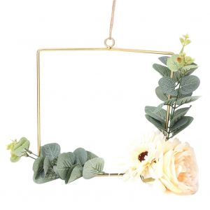 Etagere murale en fer forge de style nordique, support de fleurs artificielles DIY (#06) - Neuf