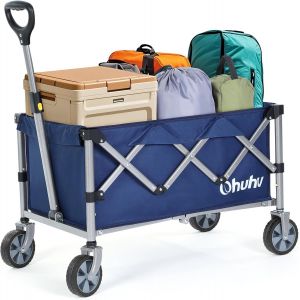 Chariot De Courses Pliable Avec Roulettes, Capacité De 85 L, Tissu Oxford 600d, Très Résistant Et Portable Pour Le Sport, Le Camping, Le Pique-Nique, Le Jardin - Neuf