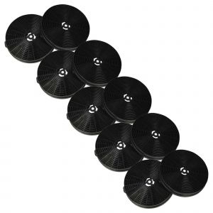 vhbw 10x Filtres &agrave; charbon actif compatible avec Respekta CH66038-60WAM hotte aspirante - 17,5 cm - Neuf